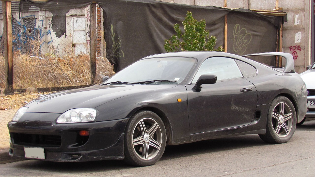A black 1994 Toyota Supra A80