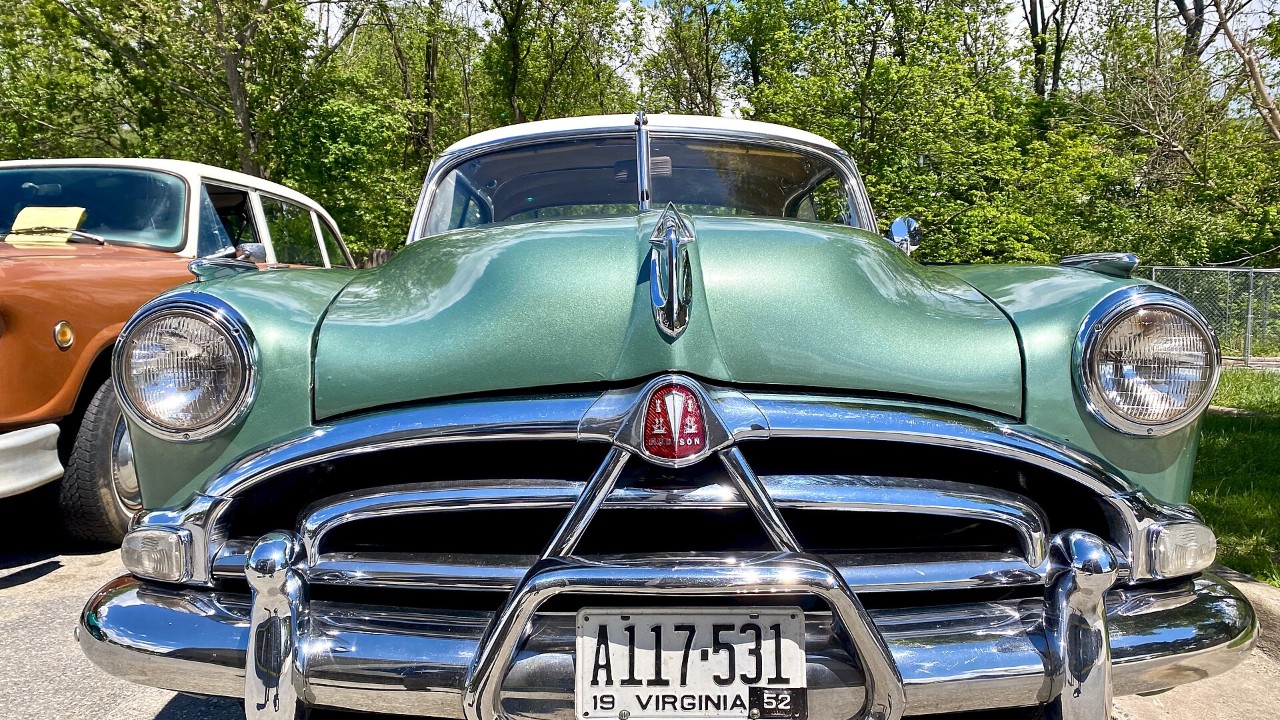 A 1952 Hudson Commodore 8 two-door hardtop