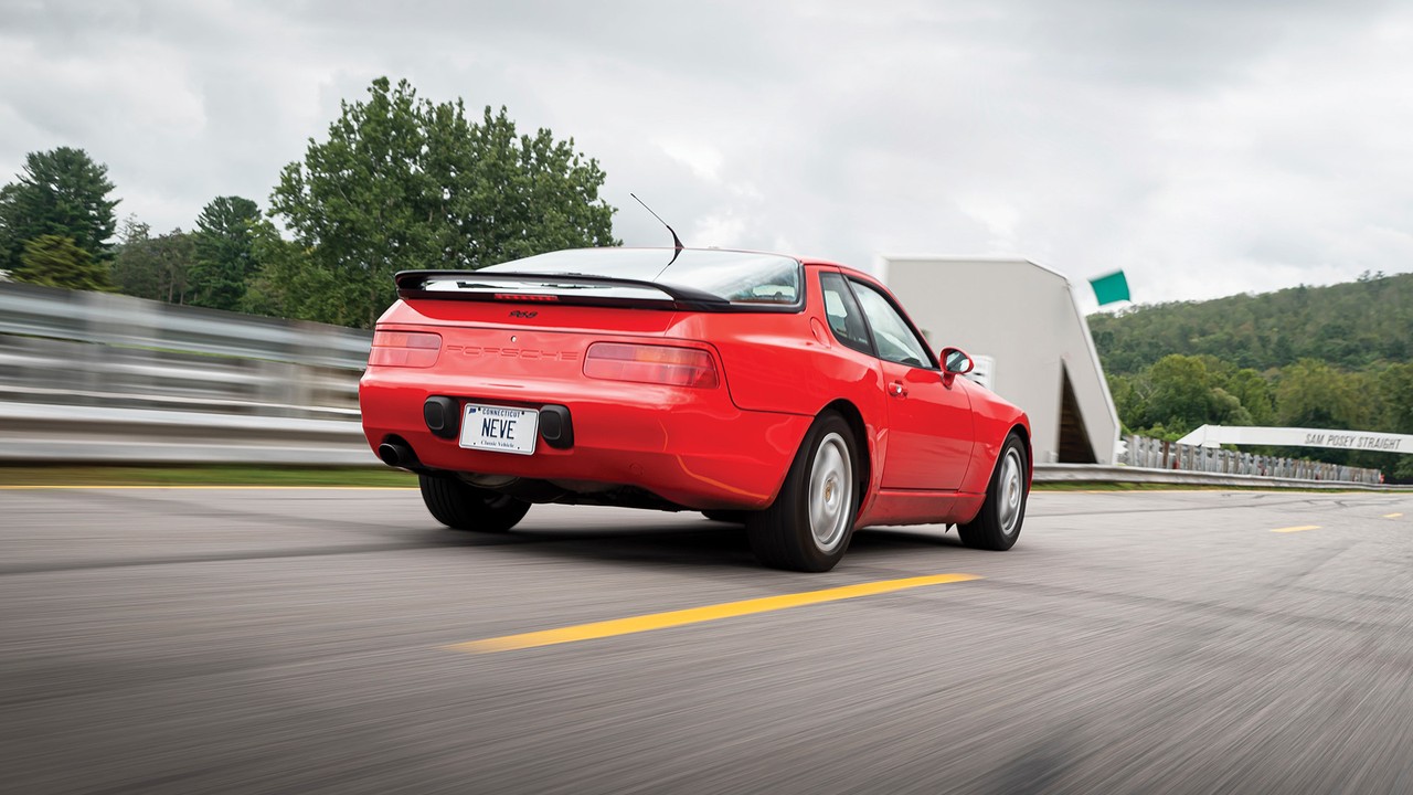 A red 1992 Porsche 968 from the rear, the car Hagerty put on its 2022 Bull Market list