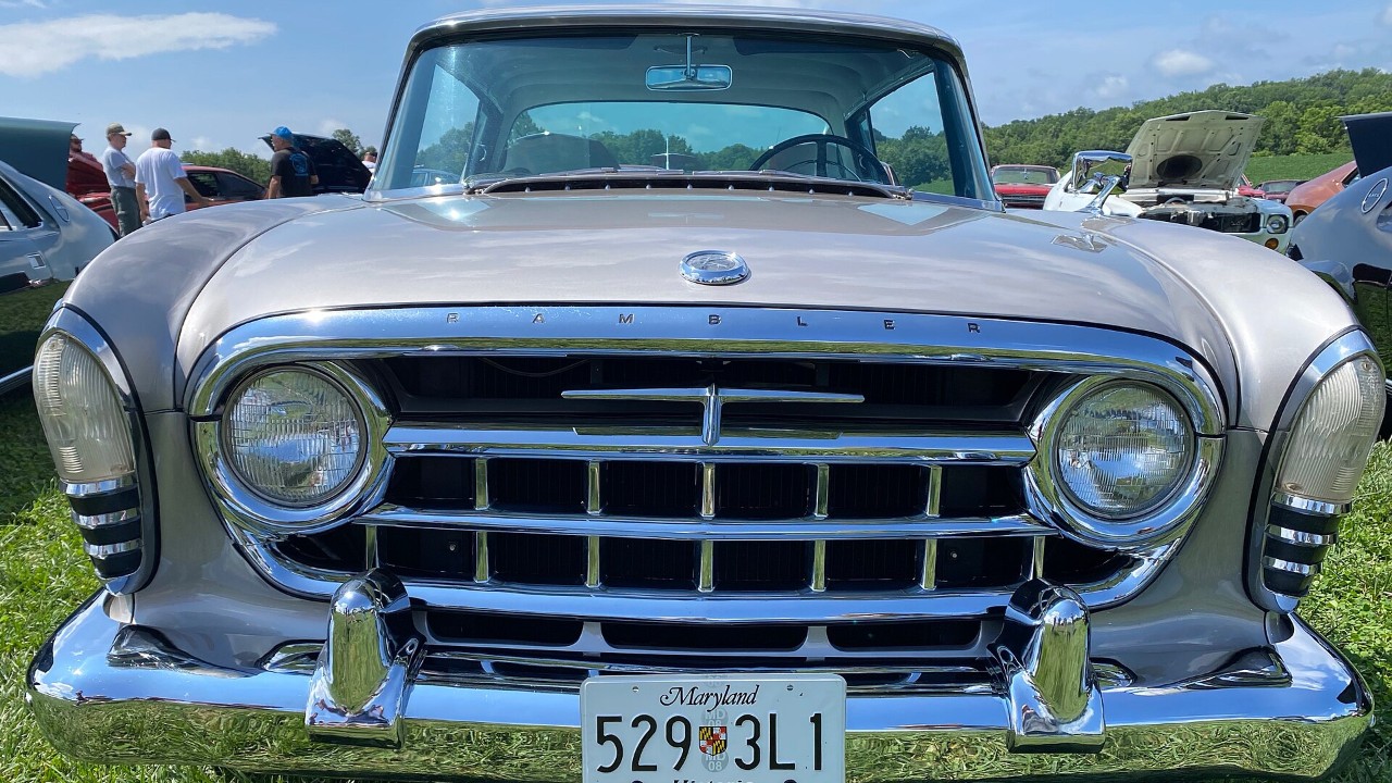 A 1957 Rambler Rebel four-door hardtop
