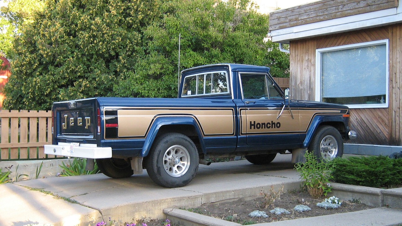 A Jeep Honcho pickup