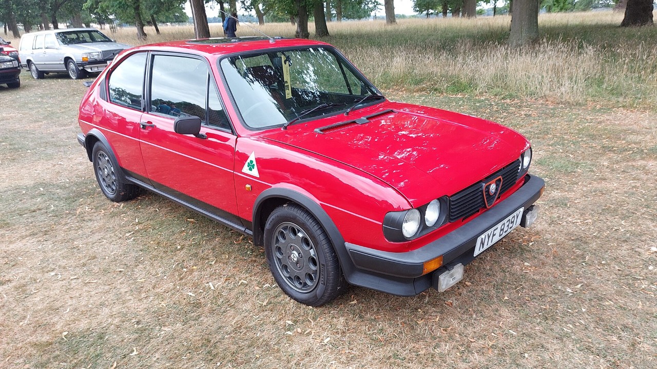 A red Alfa Romeo Alfasud ti