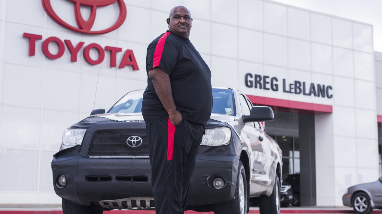 Victor Sheppard with his million-mile 2007 Toyota Tundra at Greg LeBlanc Toyota
