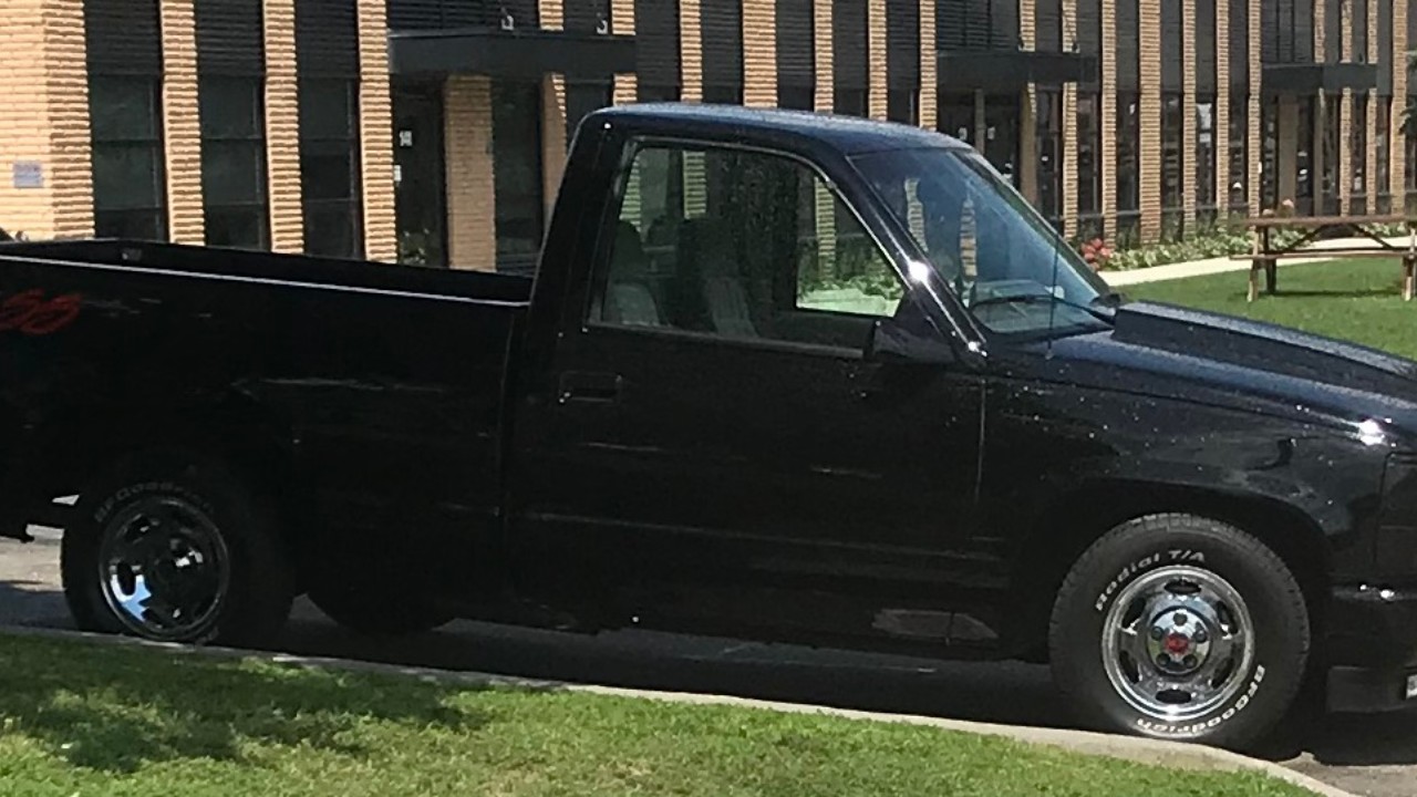 A Chevrolet C1500 454 SS pickup, the 1990 454 SS in Onyx Black