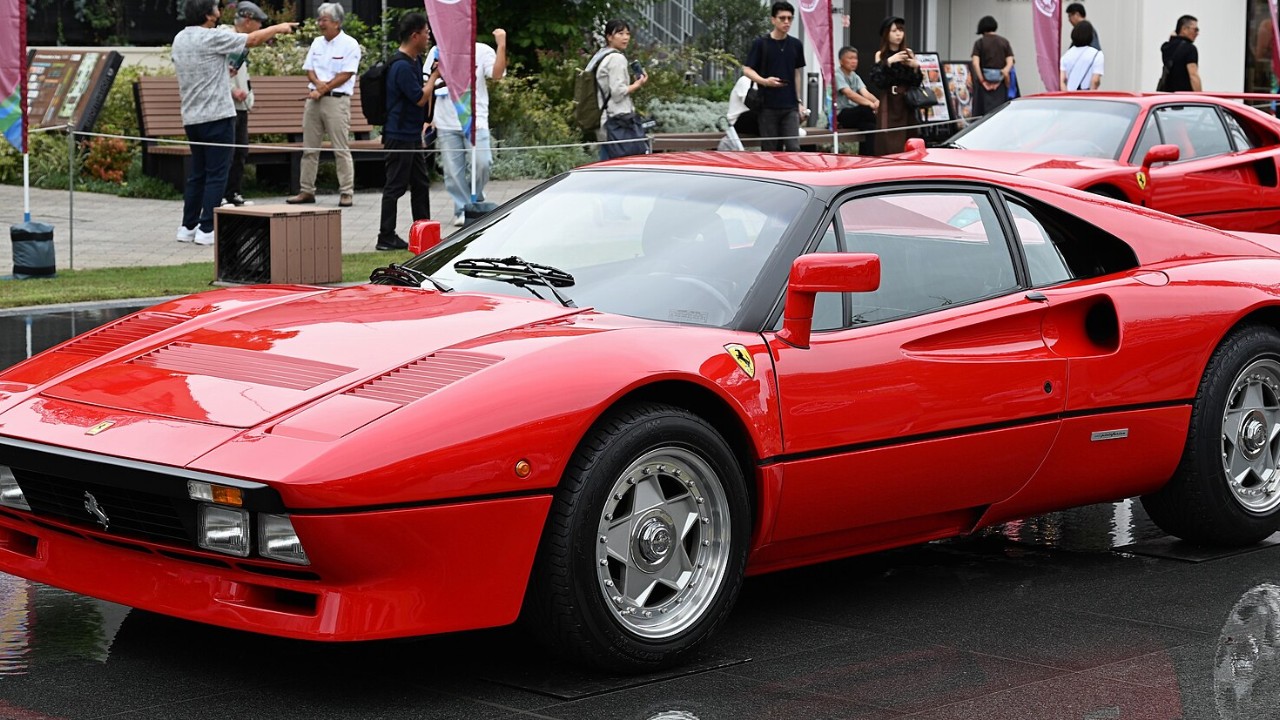 A red 1984 Ferrari 288 GTO