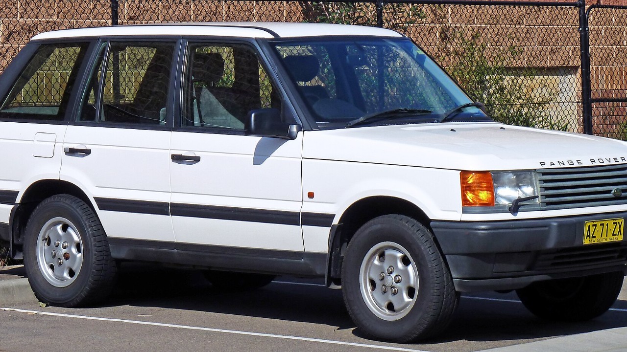 A white 1995-1998 Range Rover P38A