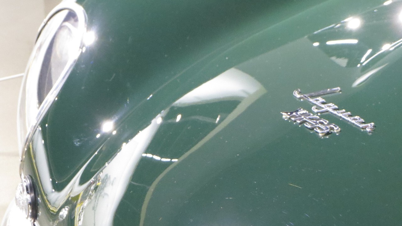 The McQueen Jaguar XKSS in its green paint