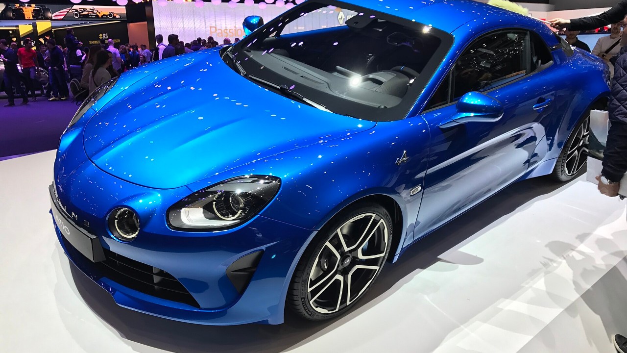 A blue 2018 Alpine A110