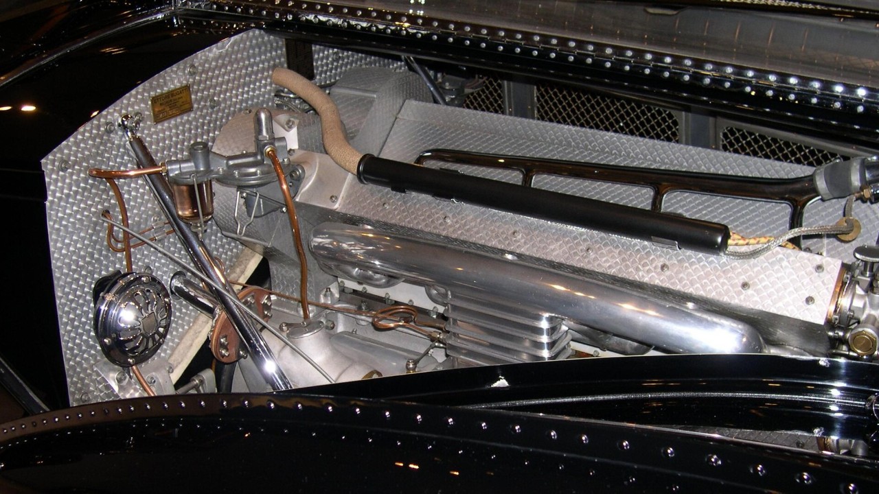 The engine of Ralph Lauren's 1938 Bugatti Atlantic