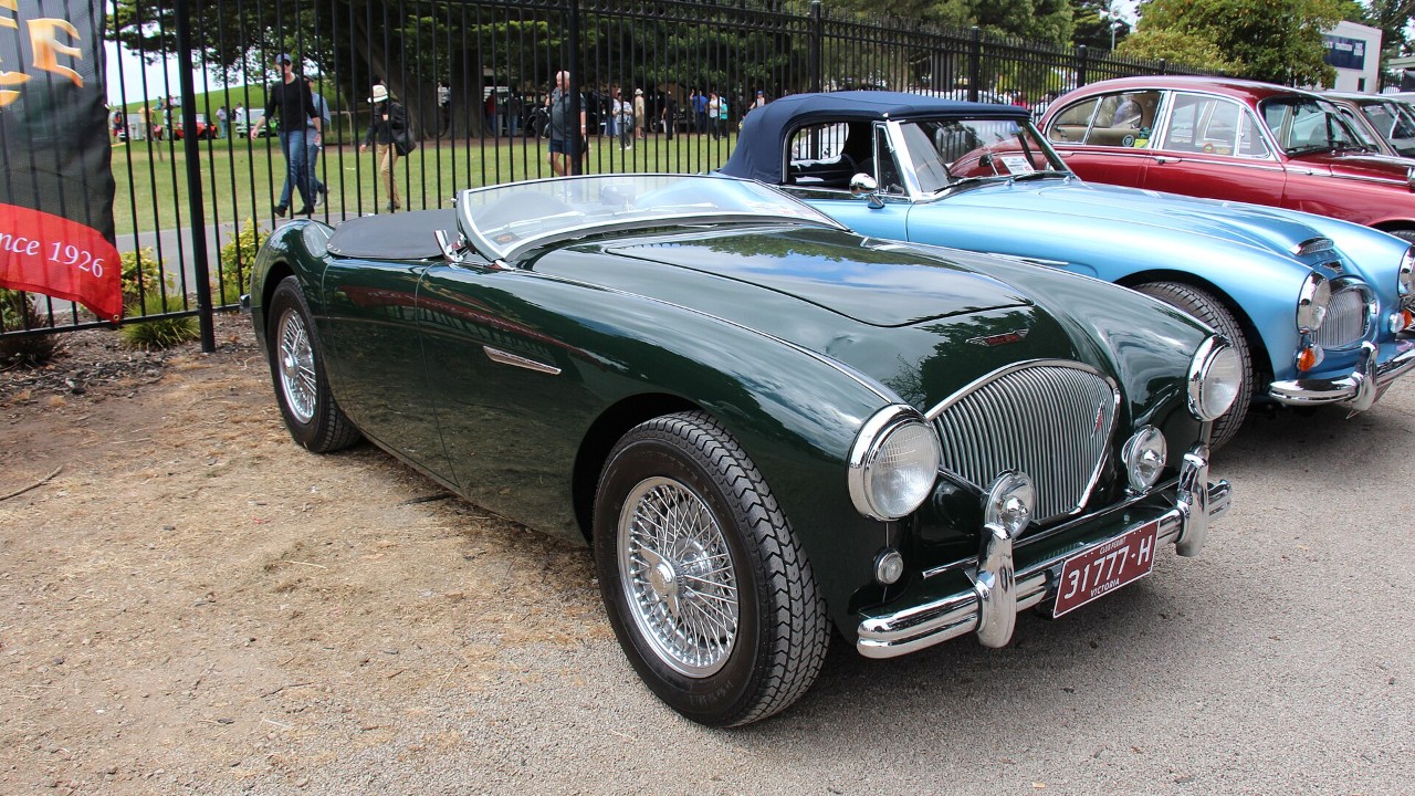 A 1955 Austin-Healey 100 BN2