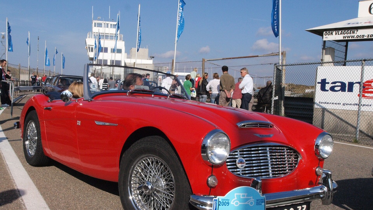 An Austin-Healey 100-Six two-seater