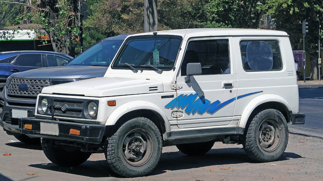 A 1992 Suzuki Samurai SJ413