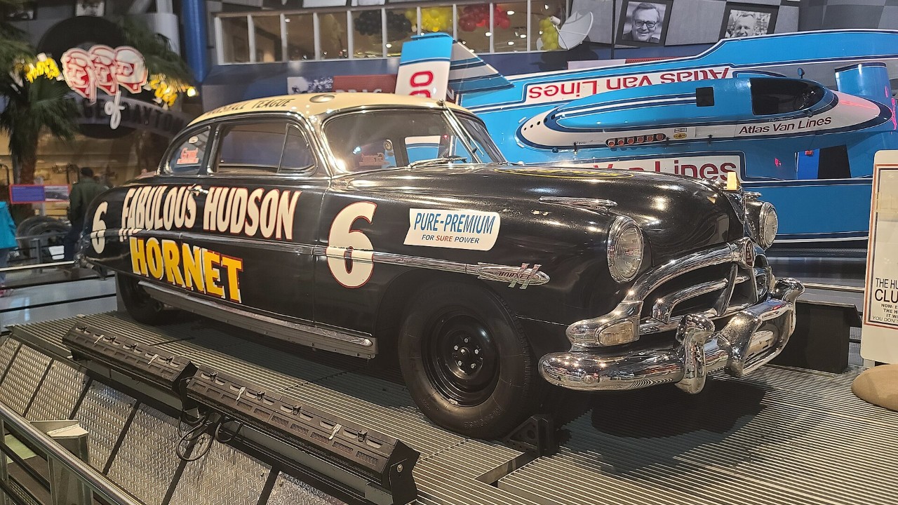 The six-cylinder Hudson Hornet won 27 of 34 NASCAR races in 1952