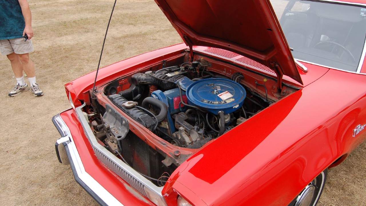 A 1974 Ford Pinto engine, the Lima overhead-cam engine