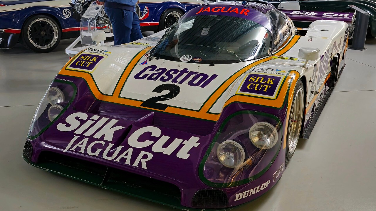 A Jaguar XJR-9 on display