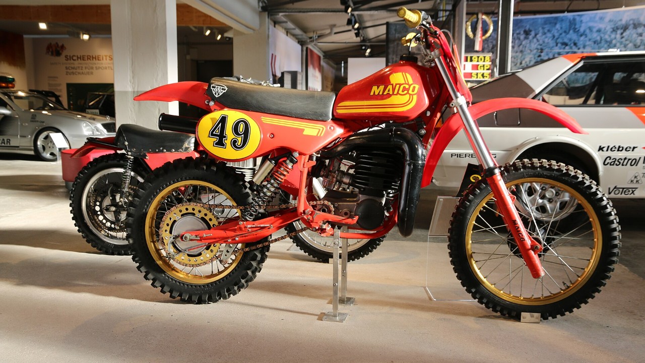 A 1981 Maico 490 motocross bike