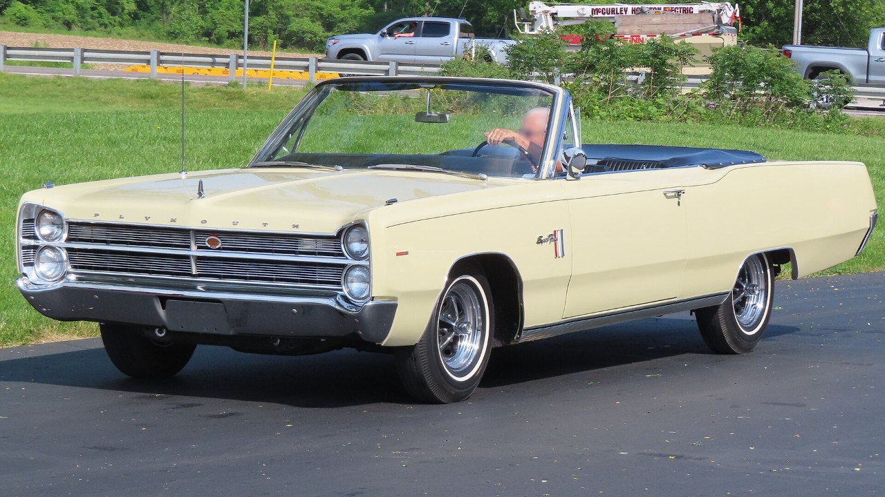 A 1965 Plymouth Sport Fury convertible