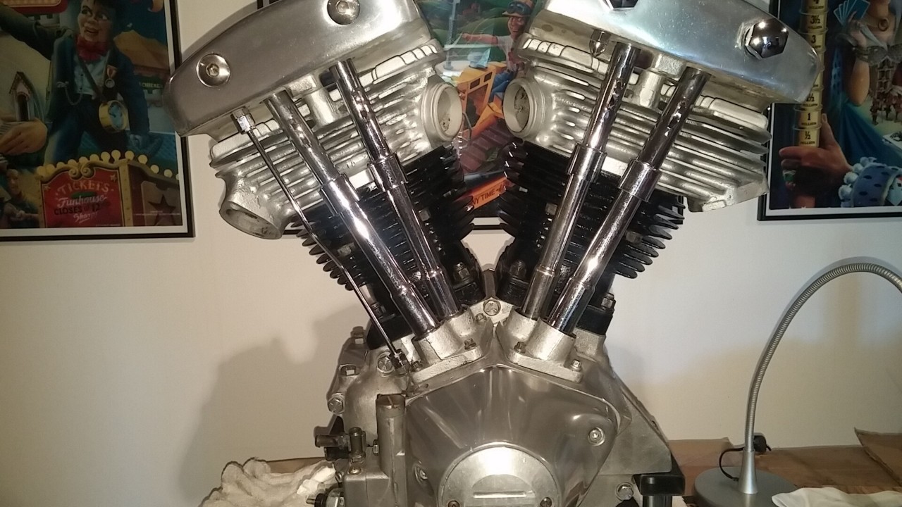 A 1979 Harley-Davidson Shovelhead 1340 engine