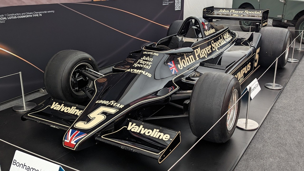 The ground-effect Lotus 79 won 6 Grands Prix in 1978 and carried Mario Andretti to the world title