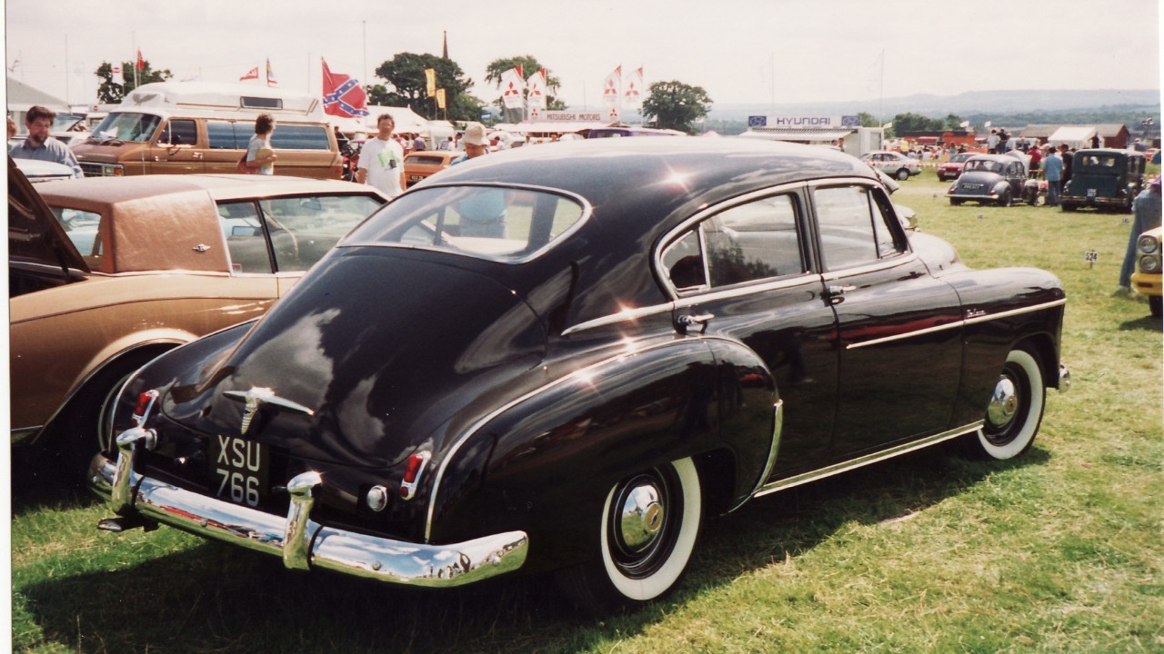 A 1950 Chevrolet Fleetline Deluxe two-door