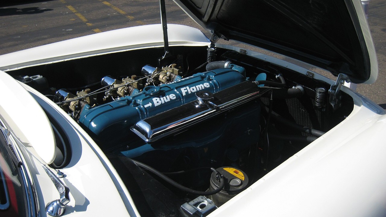 A Chevrolet 235 Blue Flame six in a 1953 Corvette