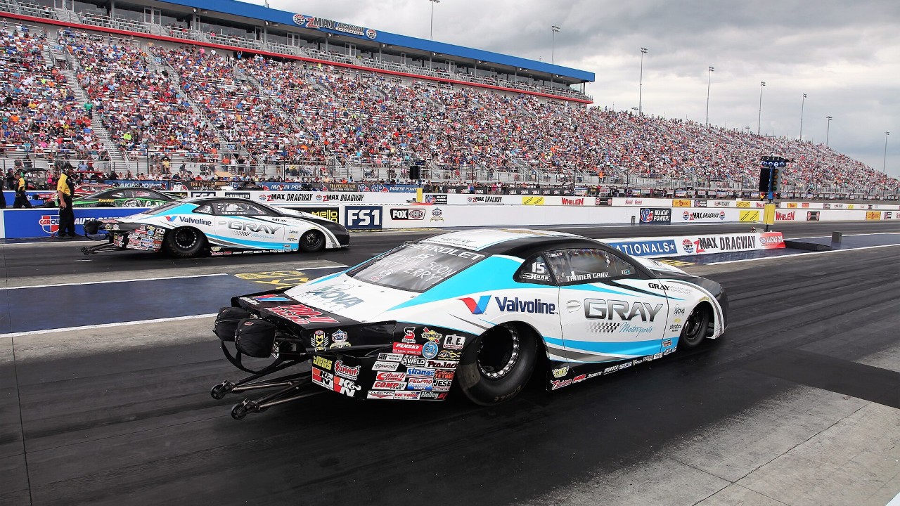 Chevrolet Camaro Pro Stock cars, the same class as the Dallas Glenn Pro Stock record car
