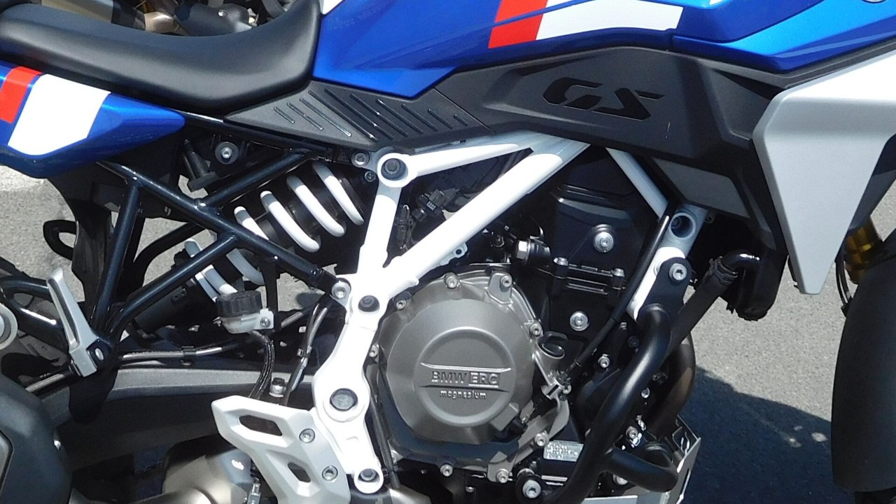 The BMW F 450 GS 420 cc parallel-twin engine