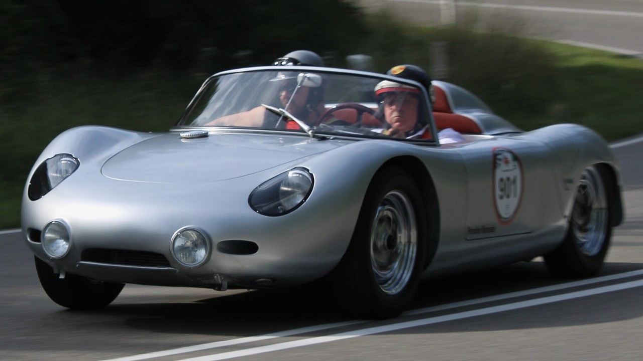 A 1960 Porsche 718 RS 60 Spyder at Solitude Revival (same model as the event car)