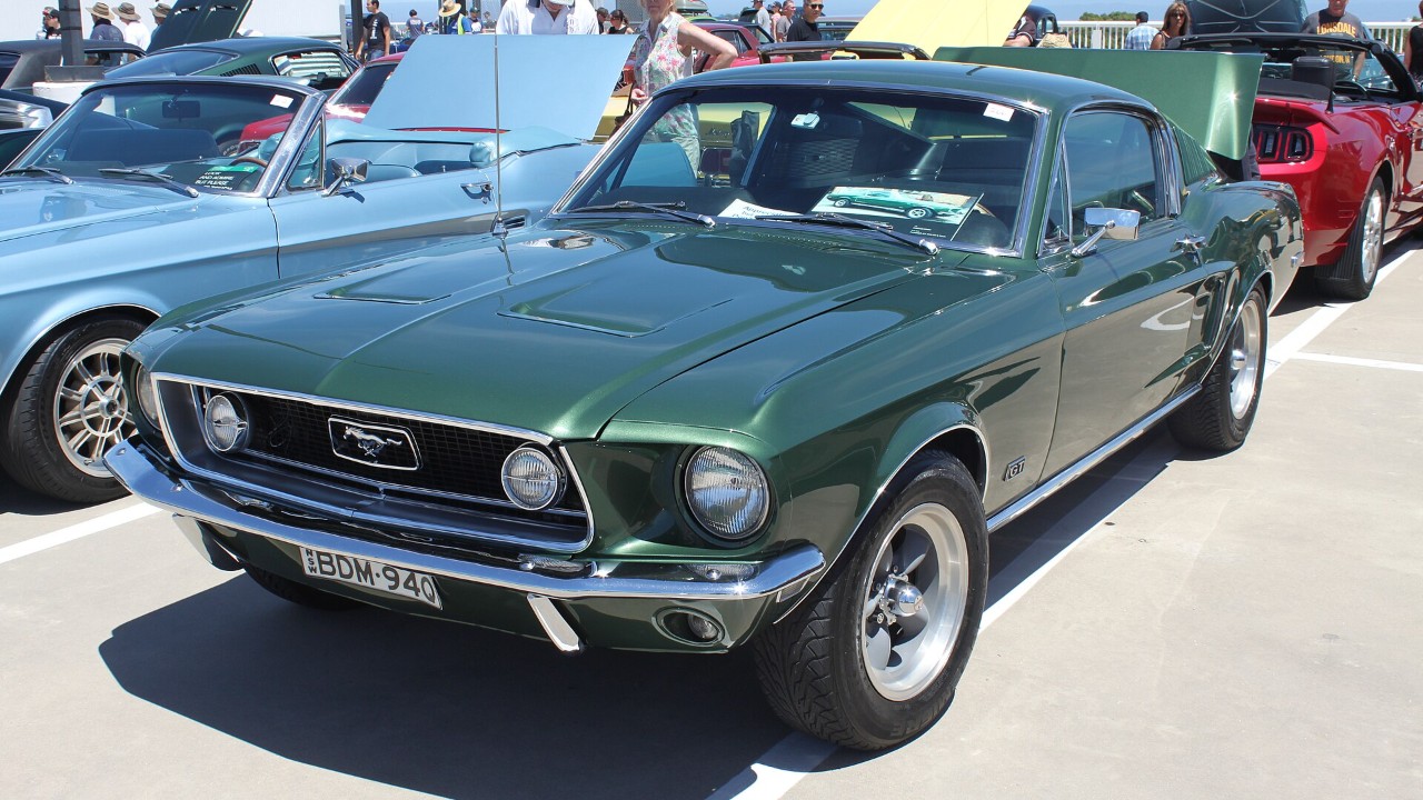 A 1968 Ford Mustang GT fastback