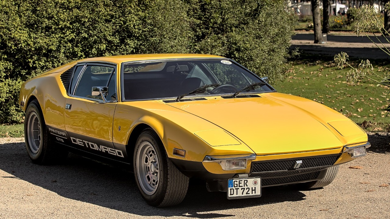 A De Tomaso Pantera GTS, a later version of the car in the Elvis Presley Pantera story