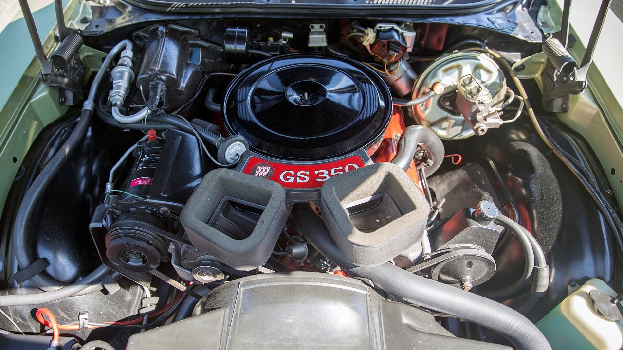 A Buick 350 small-block V8 in a 1969 Buick GS 350