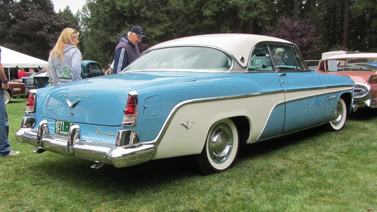 A 1955 DeSoto Fireflite, powered by the 291-cubic-inch Hemi V8