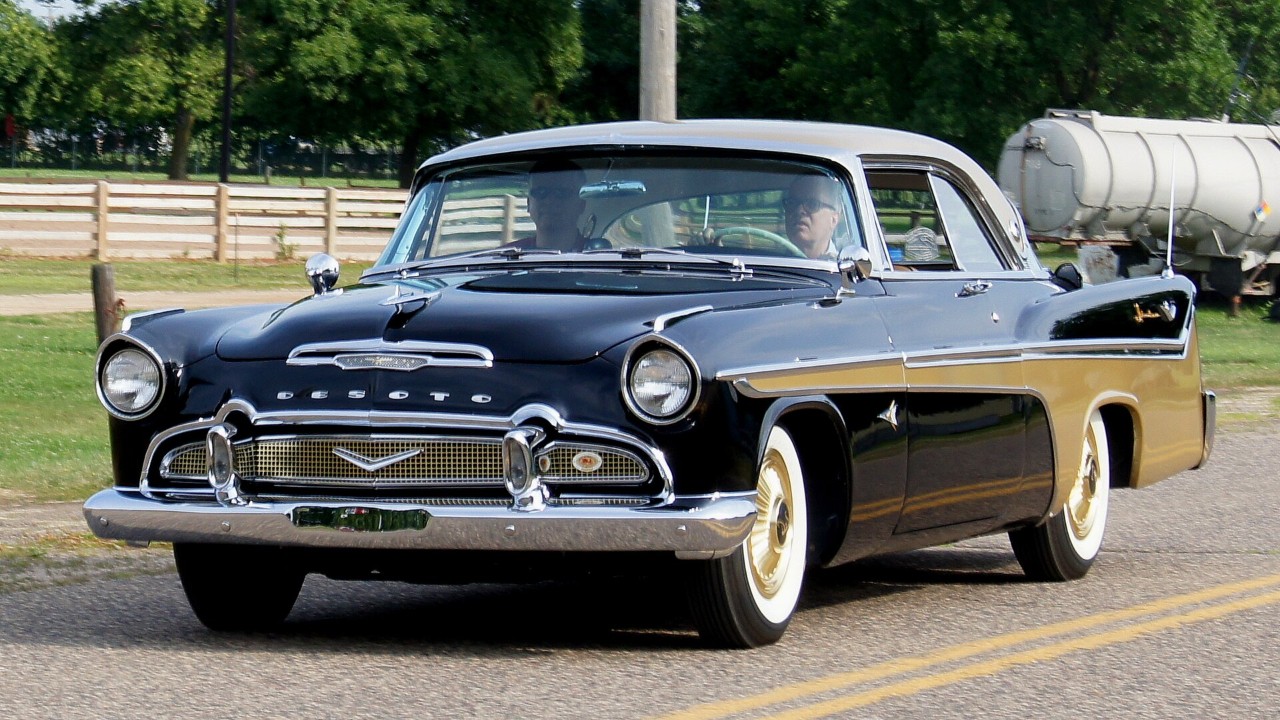 A 1956 DeSoto Adventurer hardtop, which carried the 341-cubic-inch Hemi V8