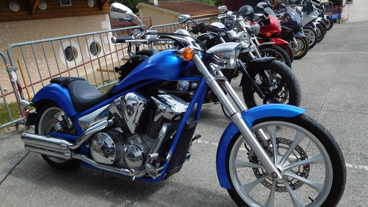 A blue Honda Fury, sold as the VT1300CX, a model in the Honda VT1300CX recall