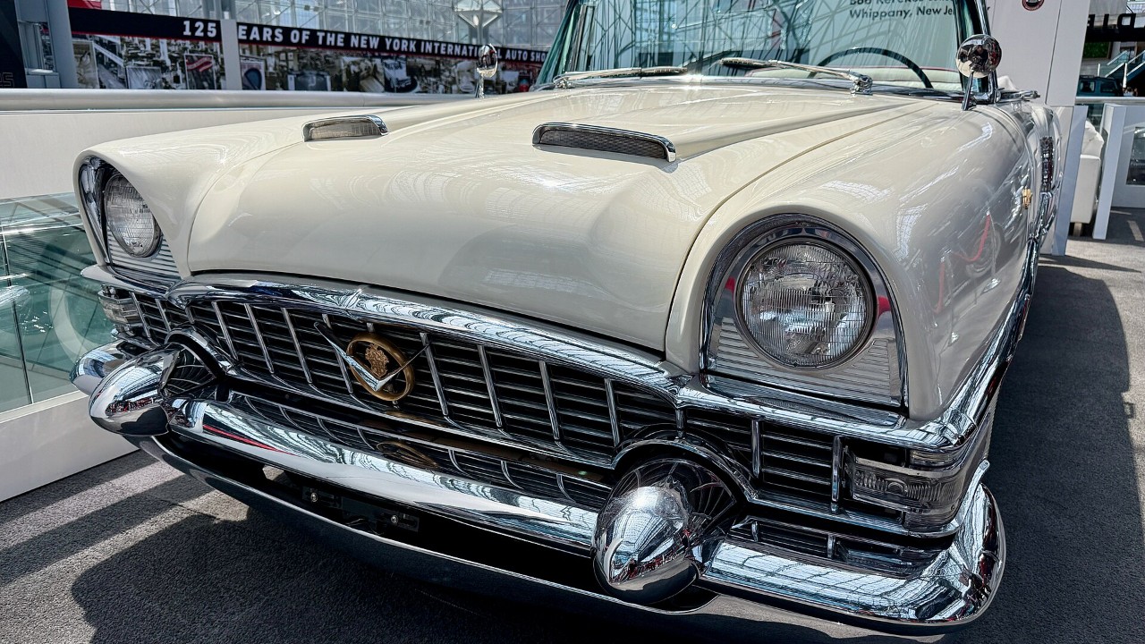 A 1955 Packard Caribbean convertible