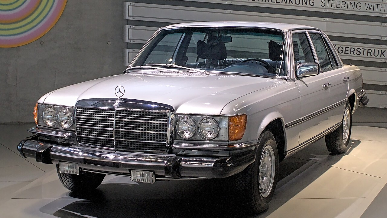 A W116 Mercedes-Benz 300 SD in the Mercedes-Benz Museum