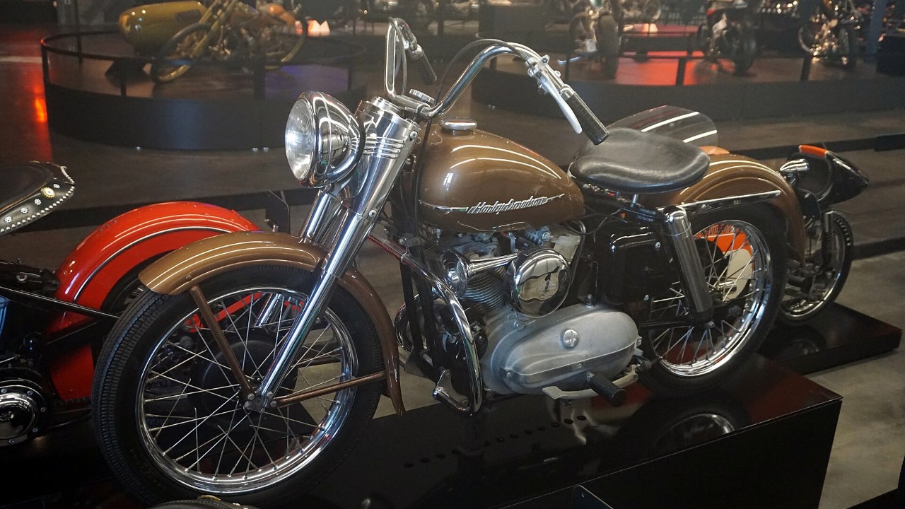 A 1952 Harley-Davidson Model K at the Harley-Davidson Museum