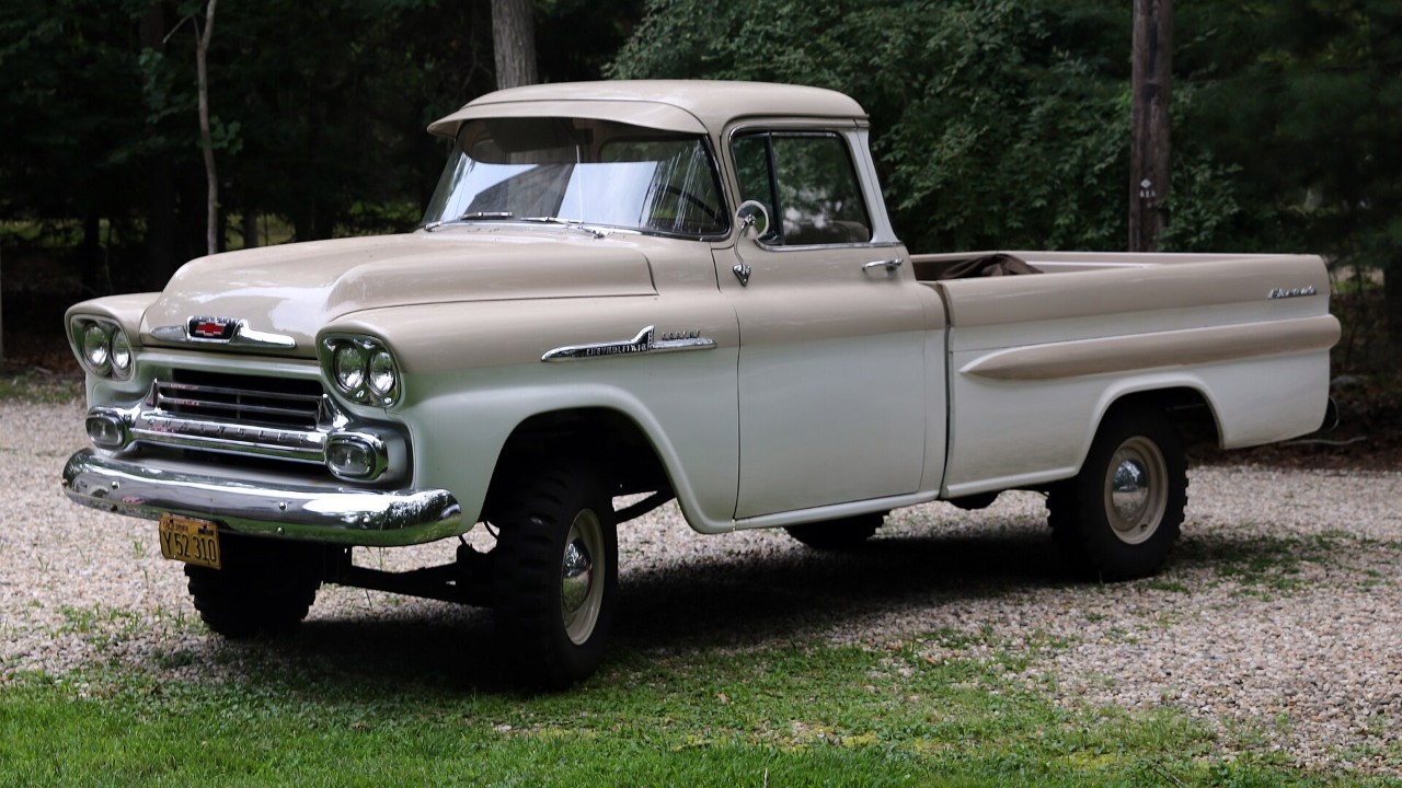 A 1958 Chevrolet Apache with NAPCO four-wheel drive