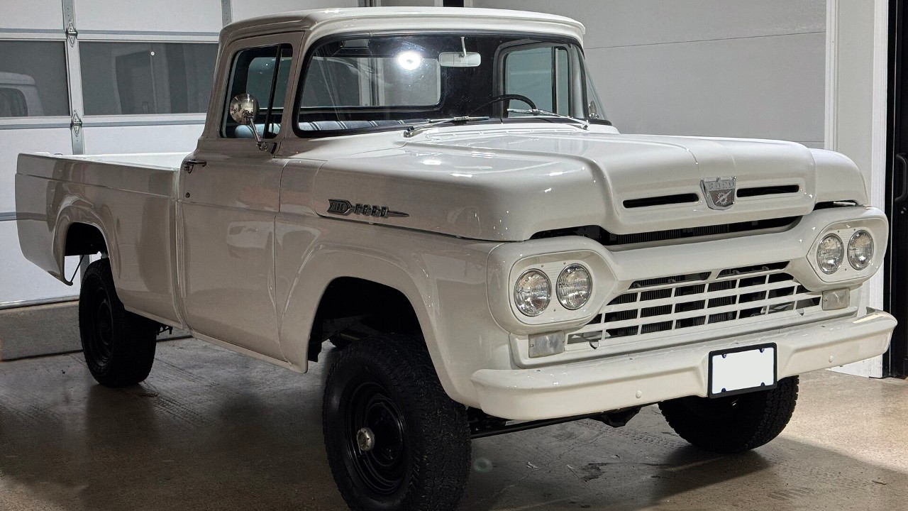 A 1960 Ford F-100 4x4 pickup