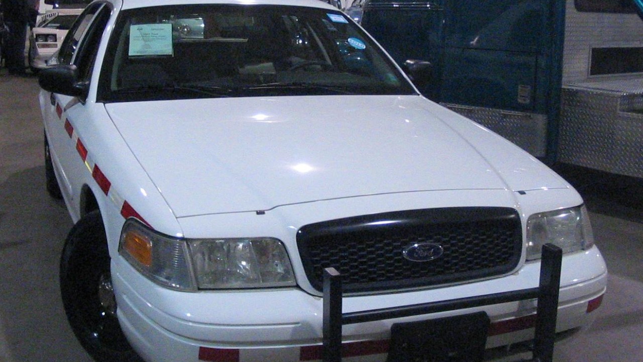 A 2003 Ford Crown Victoria Police Interceptor