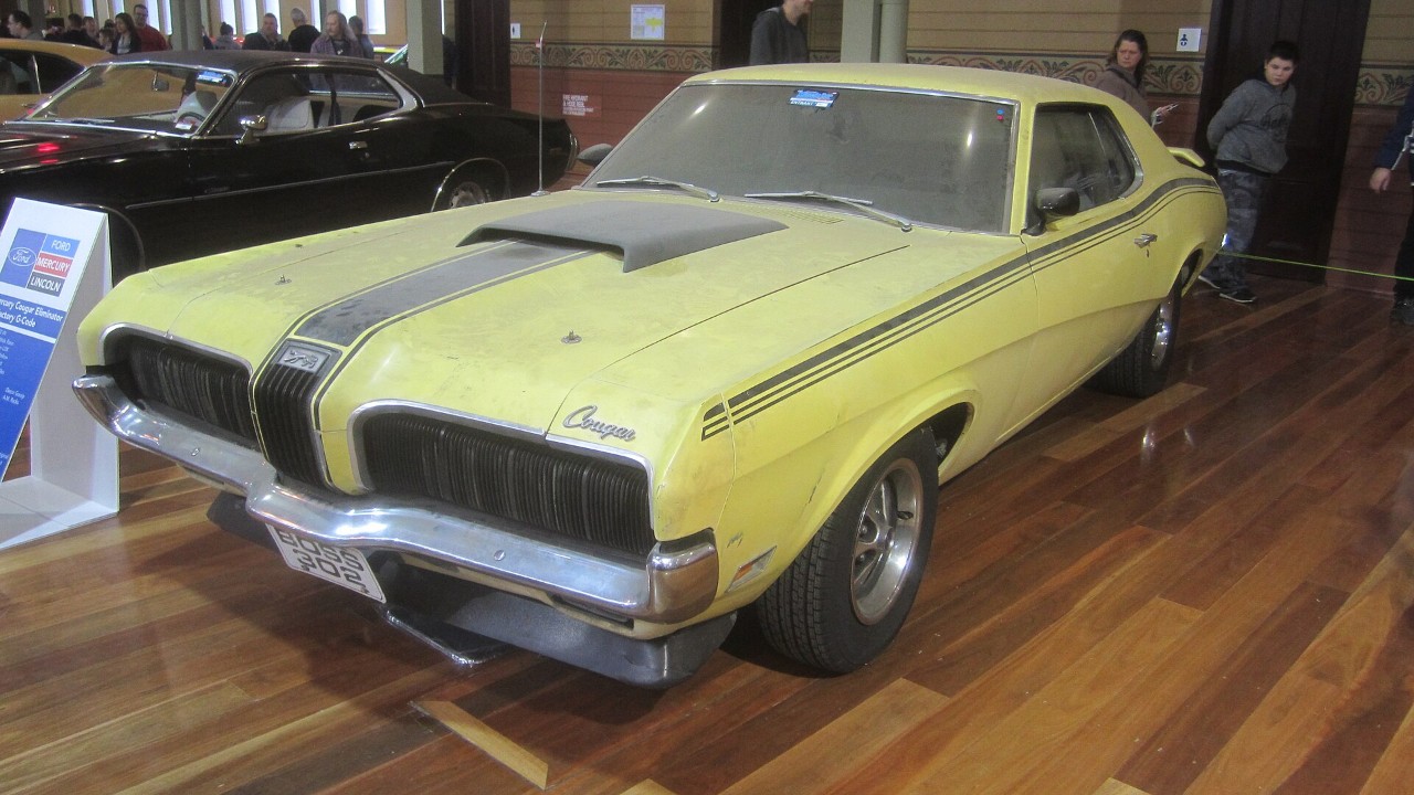 A 1970 Boss 302 Eliminator, the Mercury Cougar built with the Boss 302 V8