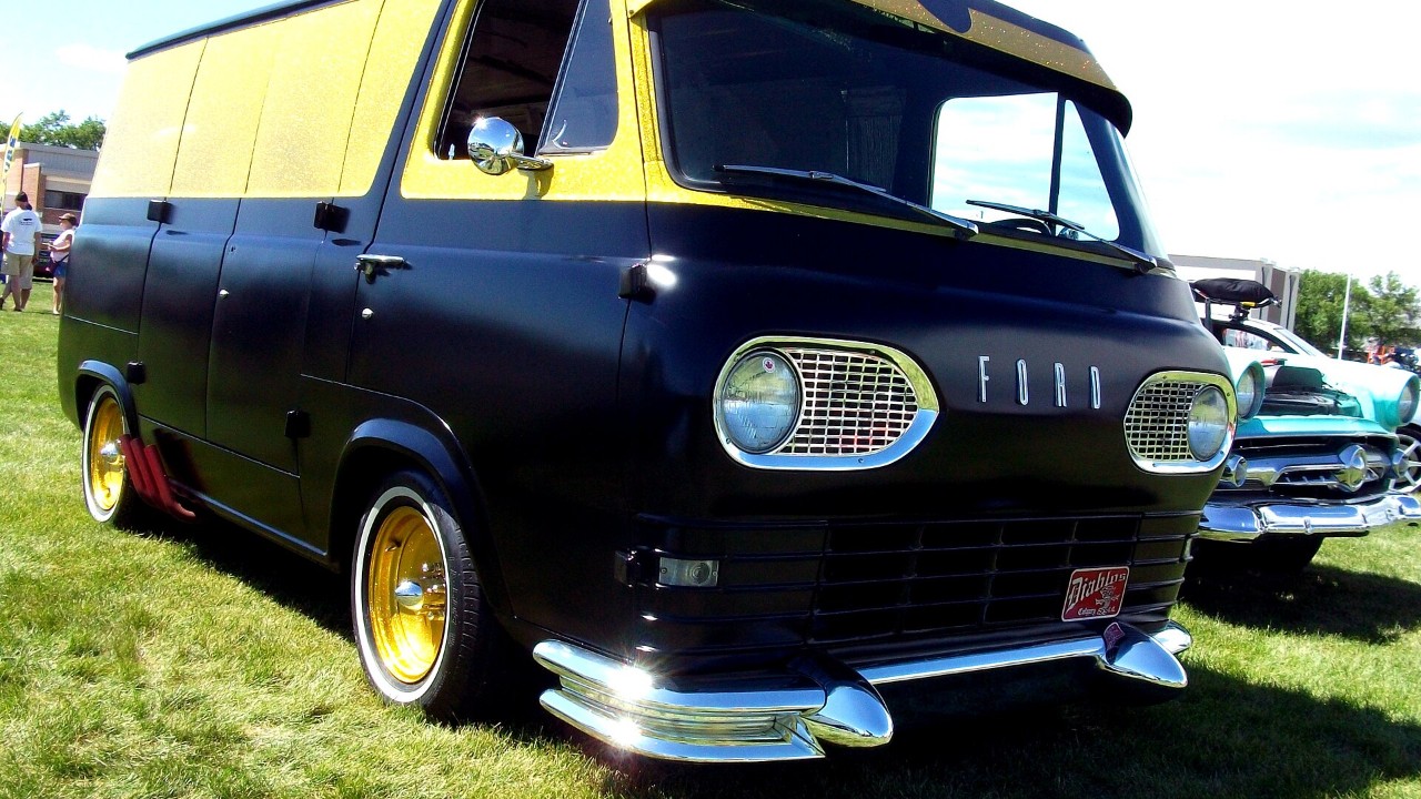 A 1963 Ford Econoline van