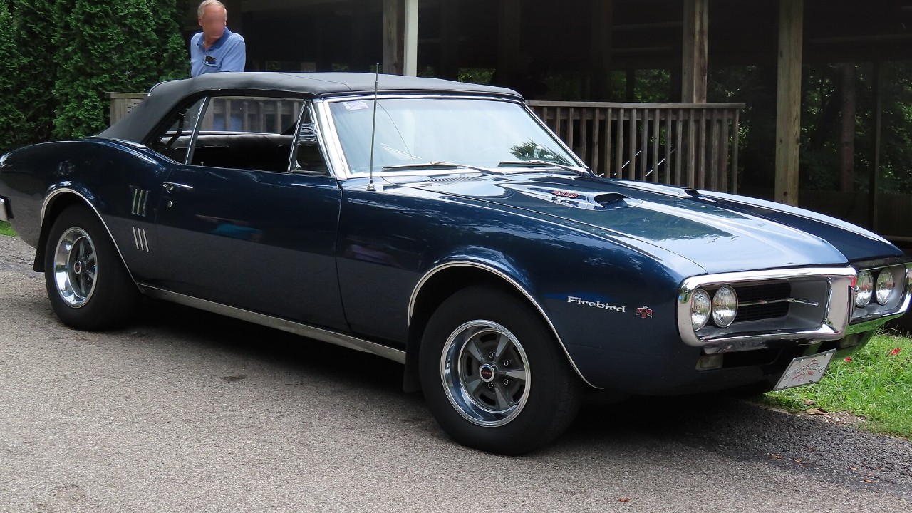 A 1967 Pontiac Firebird convertible