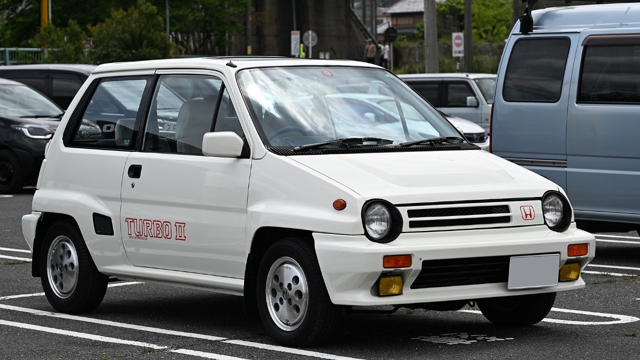 A white Honda City Turbo II