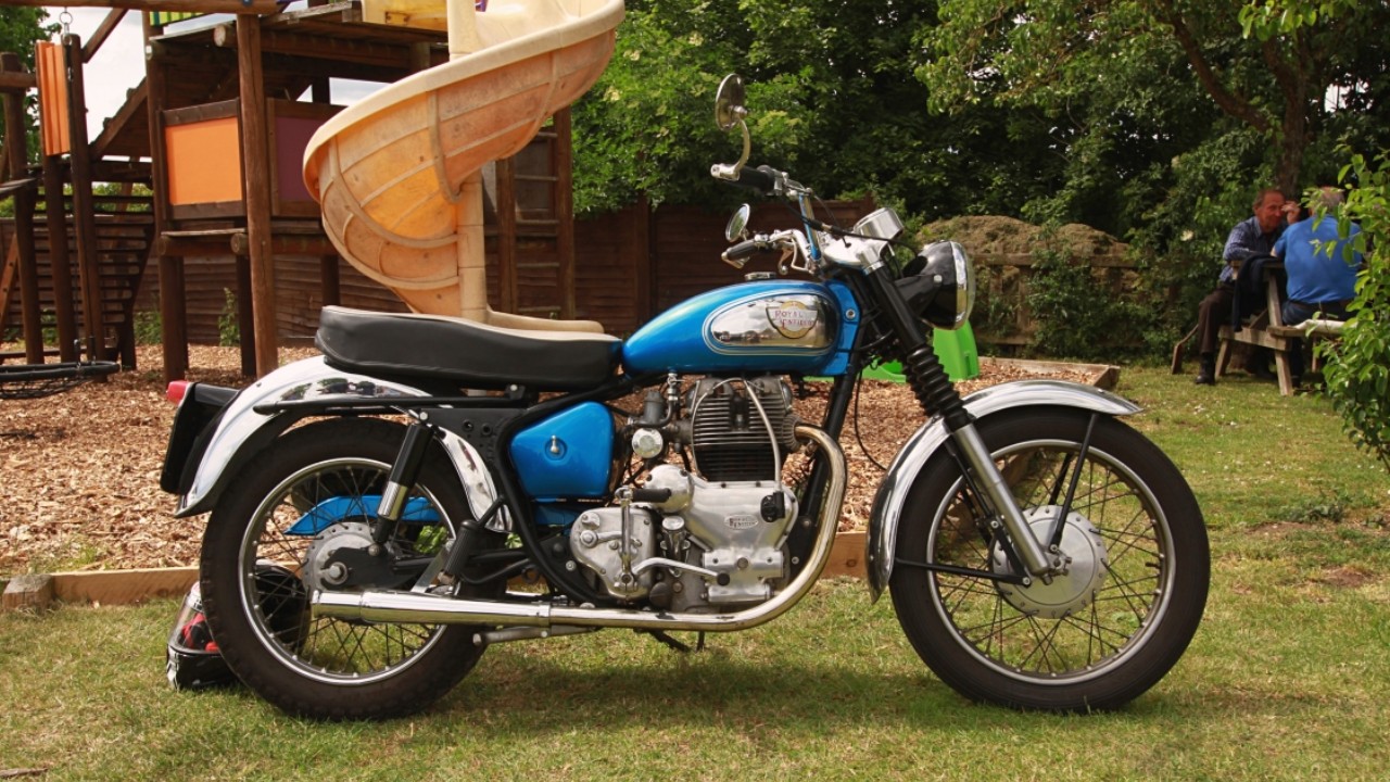 A 1965 Royal Enfield Interceptor with the 736 cc twin