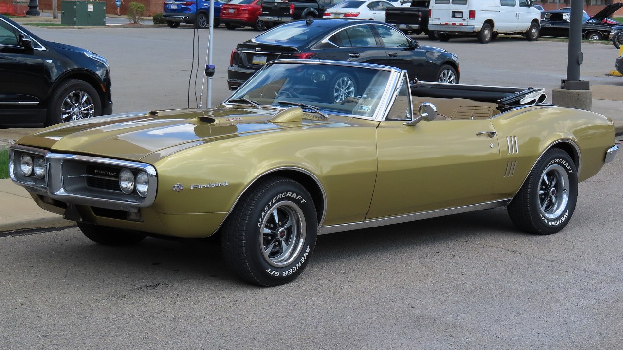 A 1967 Pontiac Firebird 400 convertible
