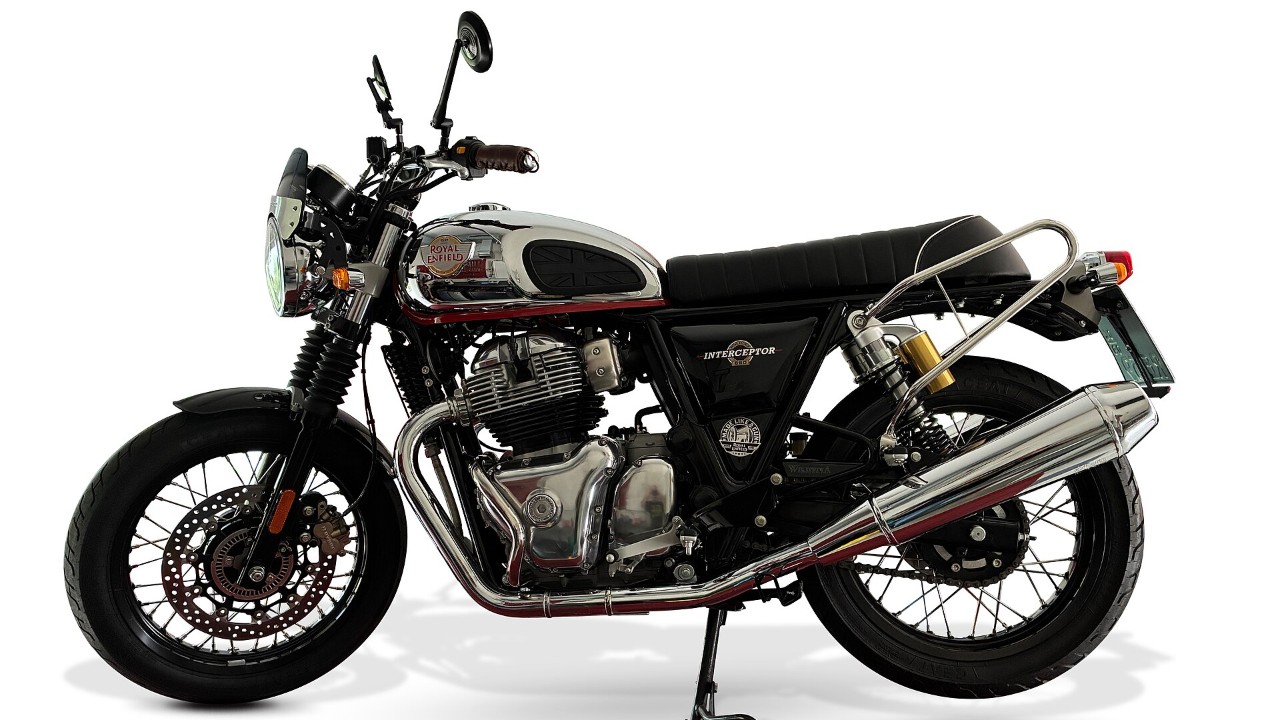 A Royal Enfield Interceptor 650, the modern twin that followed the Royal Enfield Bullet