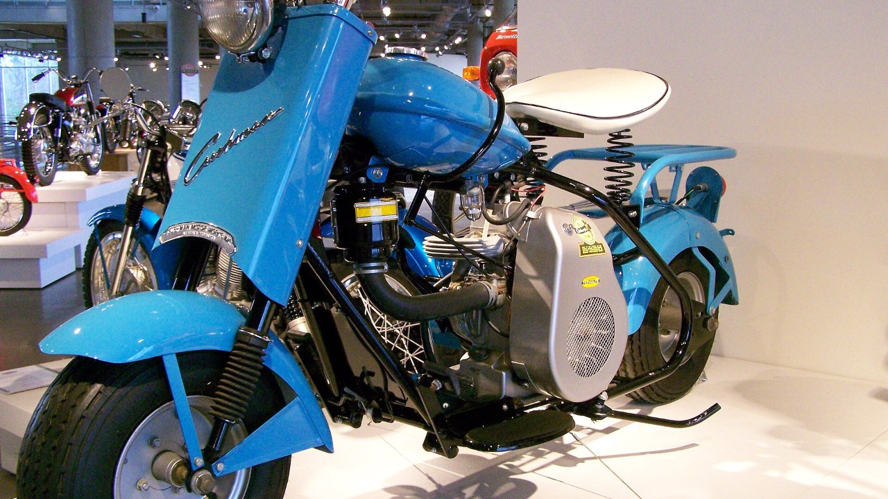 A vintage Cushman scooter at the Barber Vintage Motorsports Museum