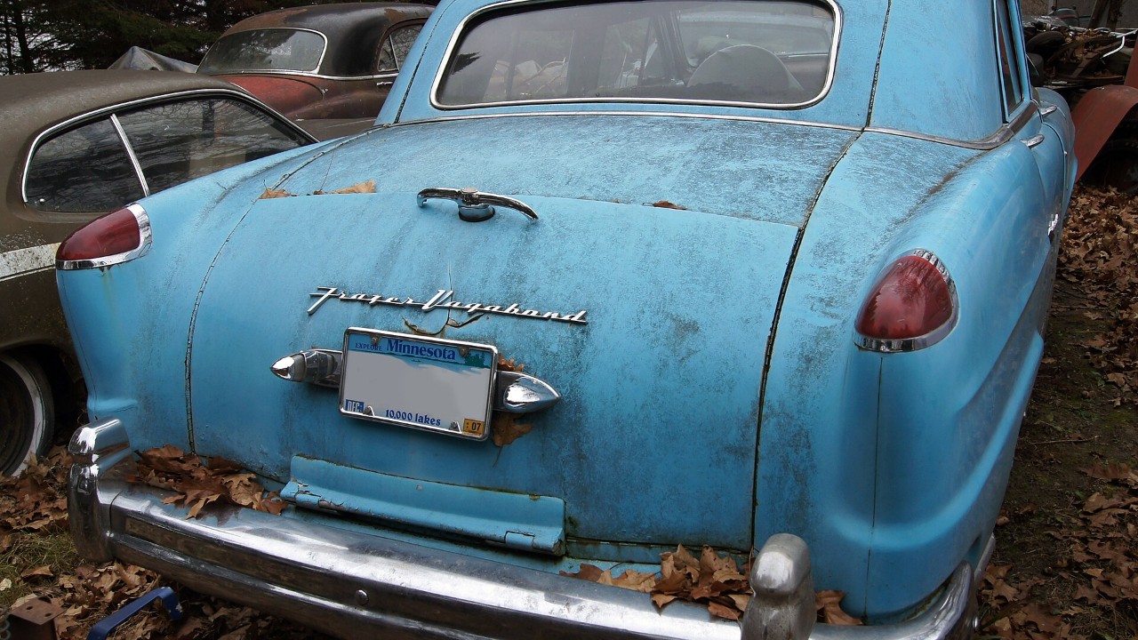 A 1951 Frazer Vagabond hatchback sedan