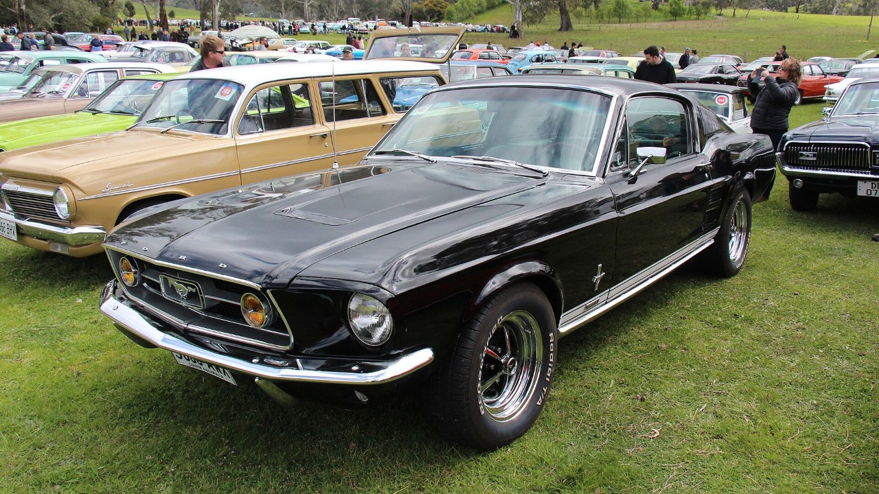 A 1967 Ford Mustang fastback, the body of Tasca Ford's 428 KR-8 (not the Tasca car)